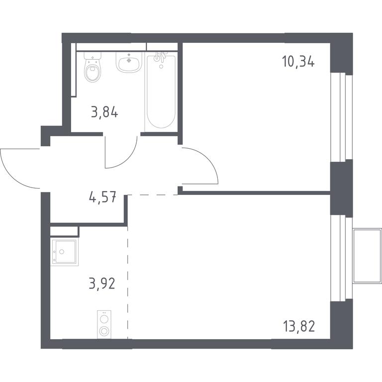 Apartment Sale, 36.49 sq. m. at Novoe Vidnoe, Kalinovka Village, Leninskiy City District, Moscow Region, Russia #1 Apartment Sale, 36.49 sq. m. at Novoe Vidnoe, Kalinovka Village, Leninskiy City District, Moscow Region, Russia #1