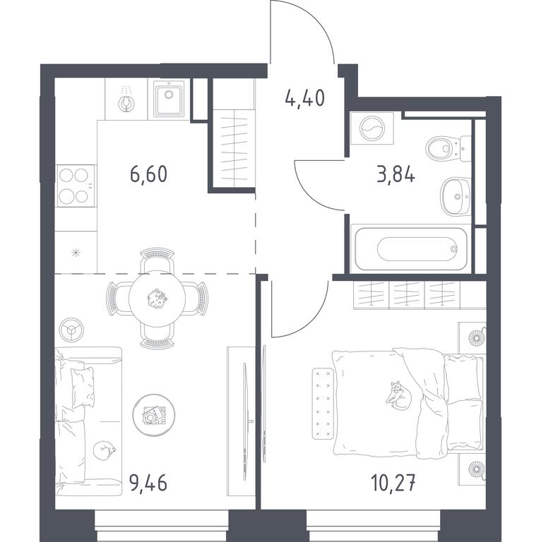 Apartment Sale, 34.57 sq. m. at Novoe Vidnoe, Kalinovka Village, Leninskiy City District, Moscow Region, Russia #1 Apartment Sale, 34.57 sq. m. at Novoe Vidnoe, Kalinovka Village, Leninskiy City District, Moscow Region, Russia #1