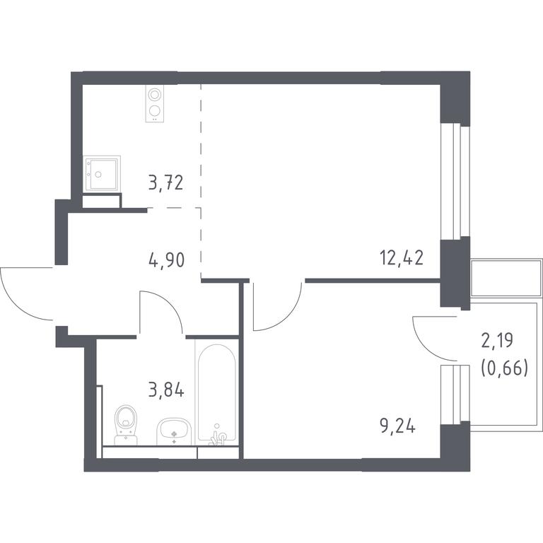 Apartment Sale, 34.78 sq. m. at Novoe Vidnoe, Kalinovka Village, Leninskiy City District, Moscow Region, Russia #1 Apartment Sale, 34.78 sq. m. at Novoe Vidnoe, Kalinovka Village, Leninskiy City District, Moscow Region, Russia #1
