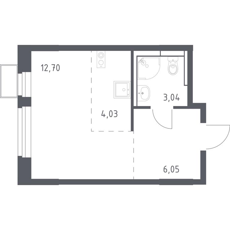 Apartment Sale, 25.82 sq. m. at Novoe Vidnoe, Kalinovka Village, Leninskiy City District, Moscow Region, Russia #1 Apartment Sale, 25.82 sq. m. at Novoe Vidnoe, Kalinovka Village, Leninskiy City District, Moscow Region, Russia #1