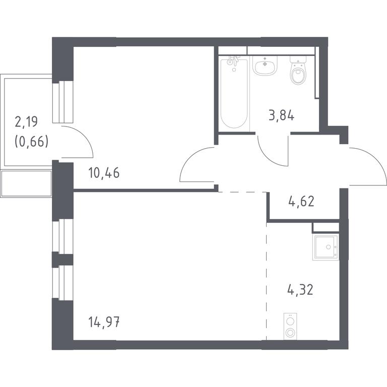 Apartment Sale, 38.87 sq. m. at Novoe Vidnoe, Kalinovka Village, Leninskiy City District, Moscow Region, Russia #1 Apartment Sale, 38.87 sq. m. at Novoe Vidnoe, Kalinovka Village, Leninskiy City District, Moscow Region, Russia #1