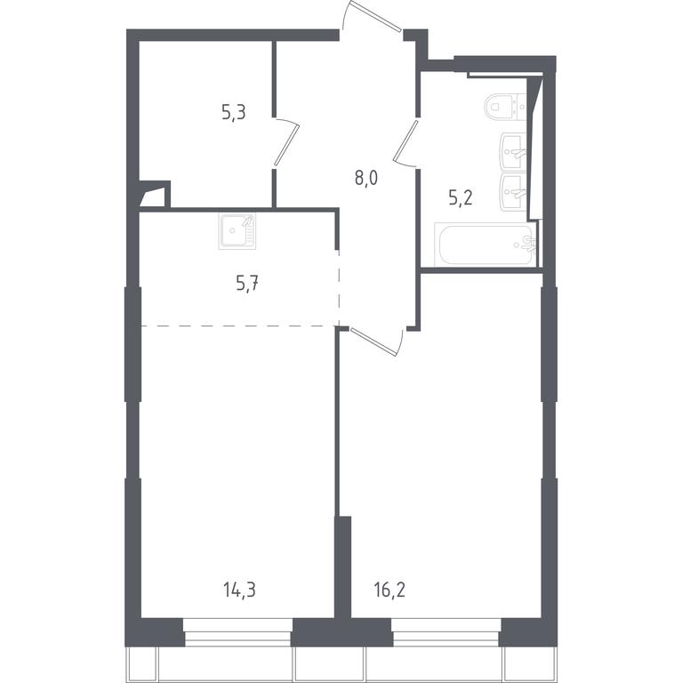 Apartment Sale, 54.8 sq. m. at Sputnik, Lipovoy Roschi Street, 1к4, derevnya Razdory, Odintsovskiy City District, Moscow Region, Russia #1 Apartment Sale, 54.8 sq. m. at Sputnik, Lipovoy Roschi Street, 1к4, derevnya Razdory, Odintsovskiy City District, Moscow Region, Russia #1