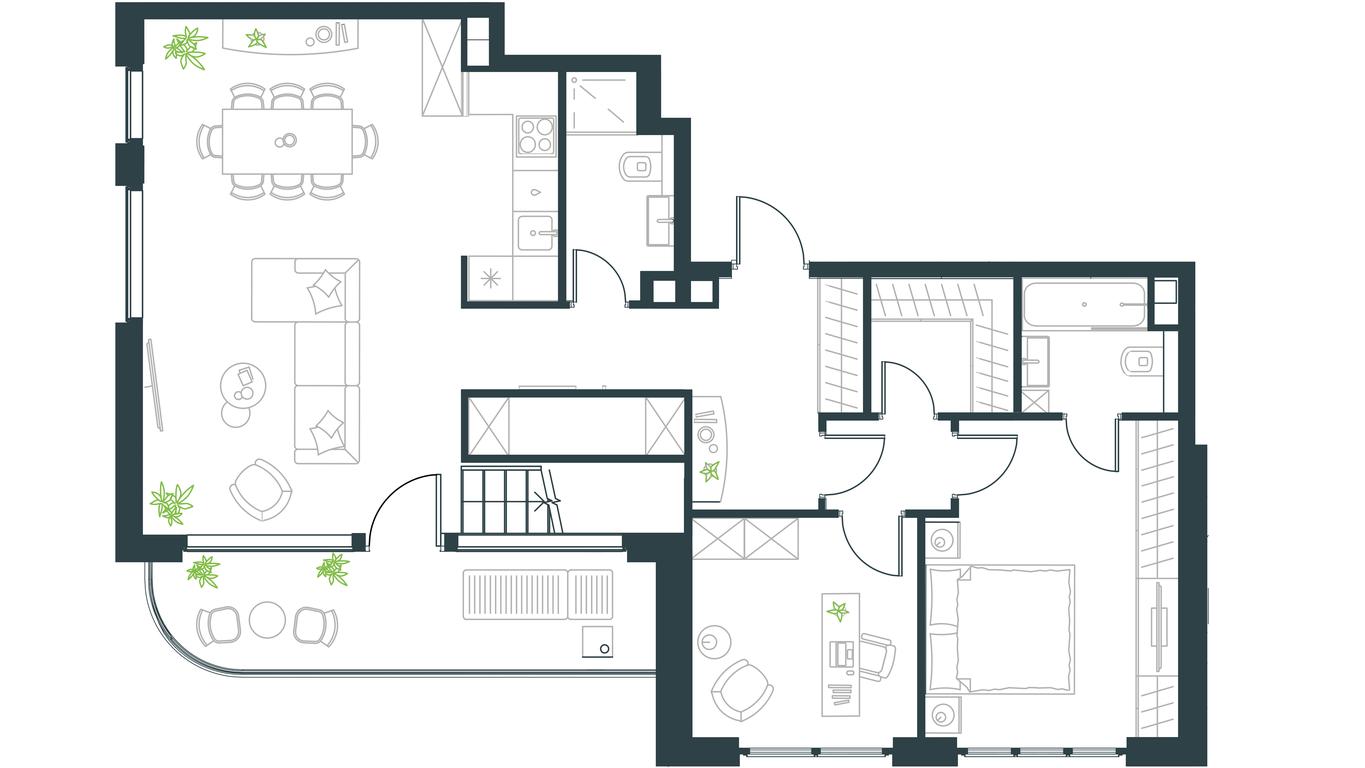 3-BD Apartment Sale, 137.6平方米 at Paveletskaya City, Dubininskaya Street, 59, Moscow, Russia #1 3-BD Apartment Sale, 137.6平方米 at Paveletskaya City, Dubininskaya Street, 59, Moscow, Russia #1