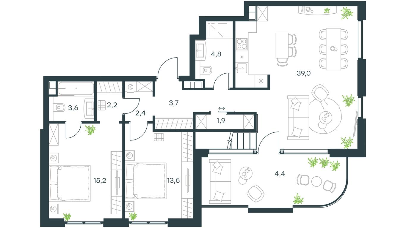 3-BD Apartment Sale, 139.7 sq. m. at Paveletskaya City, Dubininskaya Street, 59, Moscow, Russia #1 3-BD Apartment Sale, 139.7 sq. m. at Paveletskaya City, Dubininskaya Street, 59, Moscow, Russia #1