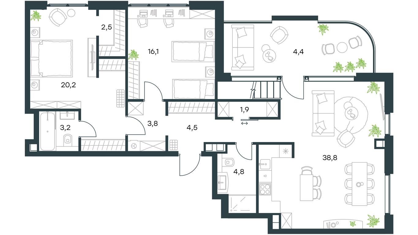 3-BD Apartment Sale, 158.9 sq. m. at Paveletskaya City, Dubininskaya Street, 59, Moscow, Russia #1 3-BD Apartment Sale, 158.9 sq. m. at Paveletskaya City, Dubininskaya Street, 59, Moscow, Russia #1
