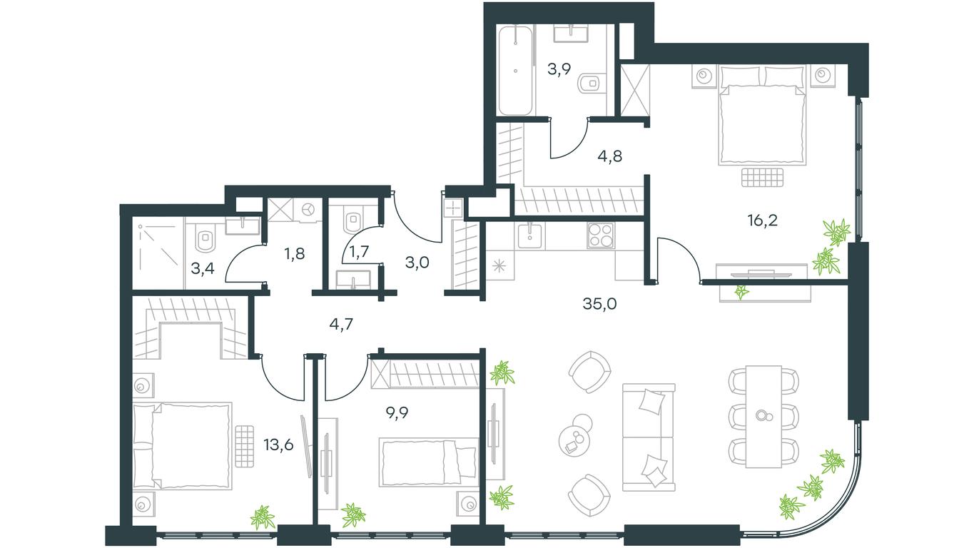2-BD Apartment Sale, 98平方米 at Paveletskaya City, Dubininskaya Street, 59, Moscow, Russia #1 2-BD Apartment Sale, 98平方米 at Paveletskaya City, Dubininskaya Street, 59, Moscow, Russia #1