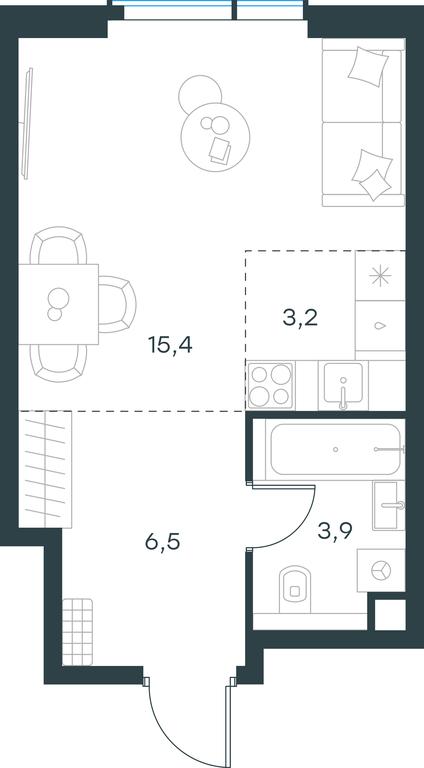 Apartment Sale, 29 sq. m. at Paveletskaya City, Dubininskaya Street, 59, Moscow, Russia #1