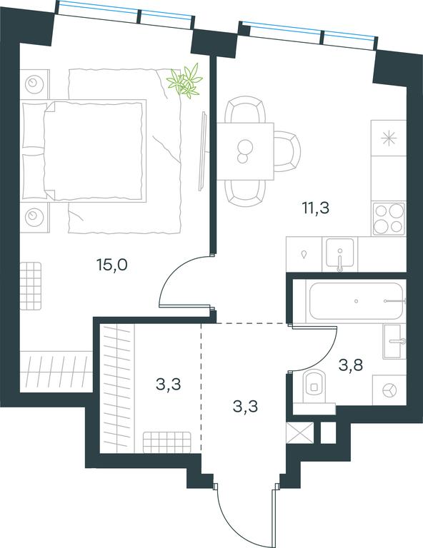 Apartment Sale, 36.7 sq. m. at Paveletskaya City, Dubininskaya Street, 59, Moscow, Russia #1