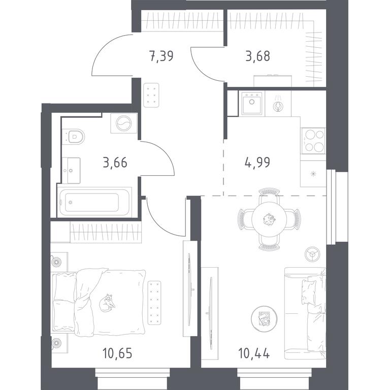 Apartment Sale, 40.81平方米 at Kvartal Strogino, zhiloy kompleks Kvartal Strogino, Krasnogorsk, Moscow Region, Russia #1 Apartment Sale, 40.81平方米 at Kvartal Strogino, zhiloy kompleks Kvartal Strogino, Krasnogorsk, Moscow Region, Russia #1