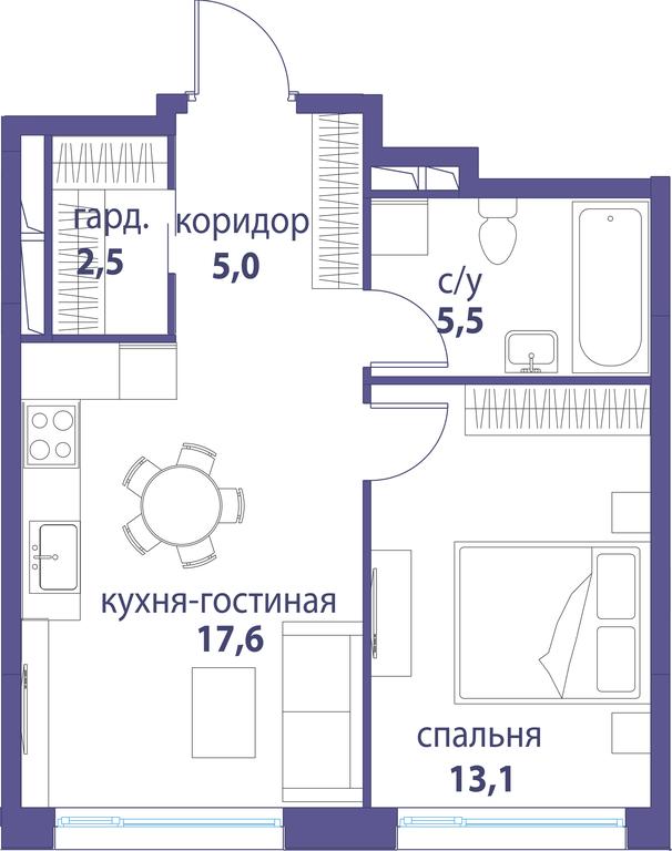 Продажа 1-комн. квартиры, 43,7 м² в ЖК «Символ», проезд Невельского, 6к1, Москва, Россия #1 Продажа 1-комн. квартиры, 43,7 м² в ЖК «Символ», проезд Невельского, 6к1, Москва, Россия #1