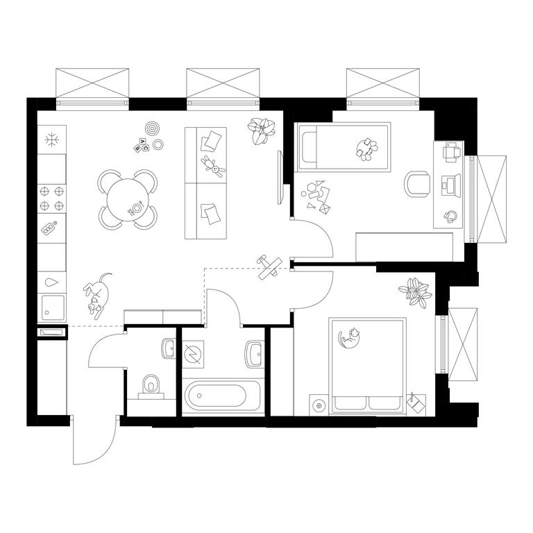 2-BD Apartment Sale, 50.5 sq. m. at Michurinskiy Park, Ozyornaya Street, 44А, Moscow, Russia #1 2-BD Apartment Sale, 50.5 sq. m. at Michurinskiy Park, Ozyornaya Street, 44А, Moscow, Russia #1