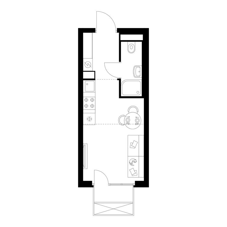 Apartment Sale, 19.8平方米 at Irtyshskiy Kvartal, 2nd Irtyshsky Drive, Moscow, Russia #1 Apartment Sale, 19.8平方米 at Irtyshskiy Kvartal, 2nd Irtyshsky Drive, Moscow, Russia #1