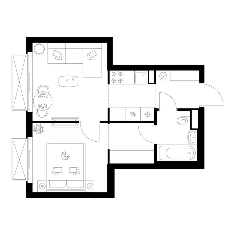 1-BD Apartment Sale, 33.6 sq. m. at Irtyshskiy Kvartal, 2nd Irtyshsky Drive, Moscow, Russia #1 1-BD Apartment Sale, 33.6 sq. m. at Irtyshskiy Kvartal, 2nd Irtyshsky Drive, Moscow, Russia #1