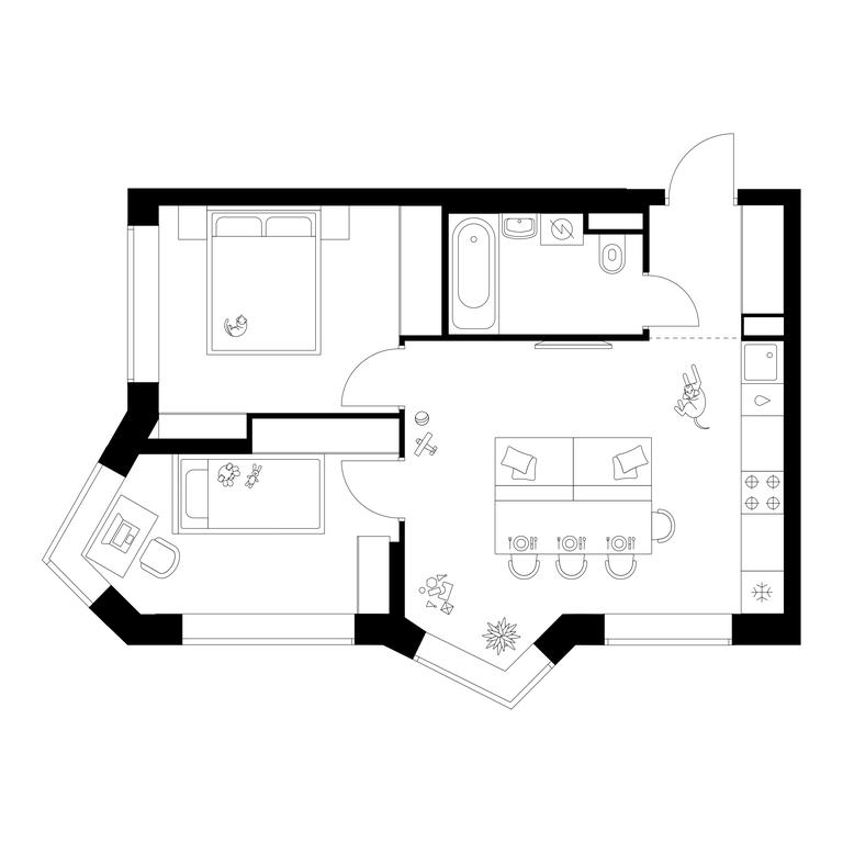 2-BD Apartment Sale, 50.4 sq. m. at Michurinskiy Park, Ozyornaya Street, 44А, Moscow, Russia #1 2-BD Apartment Sale, 50.4 sq. m. at Michurinskiy Park, Ozyornaya Street, 44А, Moscow, Russia #1