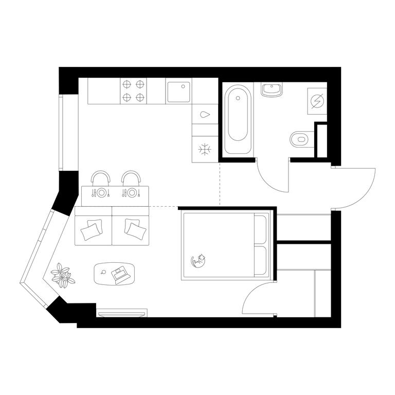 1-BD Apartment Sale, 30.7 sq. m. at Michurinskiy Park, Ozyornaya Street, 44А, Moscow, Russia #1 1-BD Apartment Sale, 30.7 sq. m. at Michurinskiy Park, Ozyornaya Street, 44А, Moscow, Russia #1