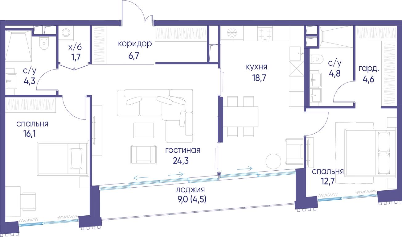 3-BD Apartment Sale, 98.4平方米 at Ostrov, Nizhnye Mnyovniki Street, 37Ас4, Moscow, Russia #1 3-BD Apartment Sale, 98.4平方米 at Ostrov, Nizhnye Mnyovniki Street, 37Ас4, Moscow, Russia #1