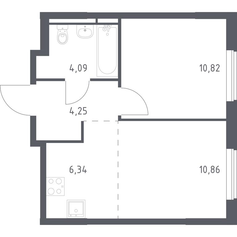 Apartment Sale, 36.36平方米 at Mytishchi Park, Silikatnaya ulitsa, 41к3, Mytischi, Moscow Region, Russia #1 Apartment Sale, 36.36平方米 at Mytishchi Park, Silikatnaya ulitsa, 41к3, Mytischi, Moscow Region, Russia #1