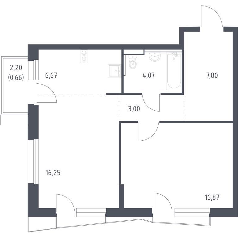 Apartment Sale, 54.3平方米 at Kvartal Aviatorov, ulitsa Koldunova, Aviatorov Microdistrict, Balashikha, Moscow Region, Russia #1 Apartment Sale, 54.3平方米 at Kvartal Aviatorov, ulitsa Koldunova, Aviatorov Microdistrict, Balashikha, Moscow Region, Russia #1