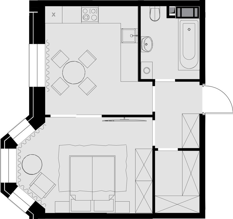 1-BD Apartment Sale, 39.6 sq. m. at Teatralnyi Kvartal, Rotmistrova Street, 2, Moscow, Russia #1 1-BD Apartment Sale, 39.6 sq. m. at Teatralnyi Kvartal, Rotmistrova Street, 2, Moscow, Russia #1