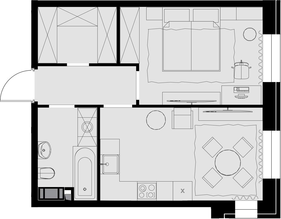 1-BD Apartment Sale, 40.5 sq. m. at Teatralnyi Kvartal, Rotmistrova Street, 2, Moscow, Russia #1