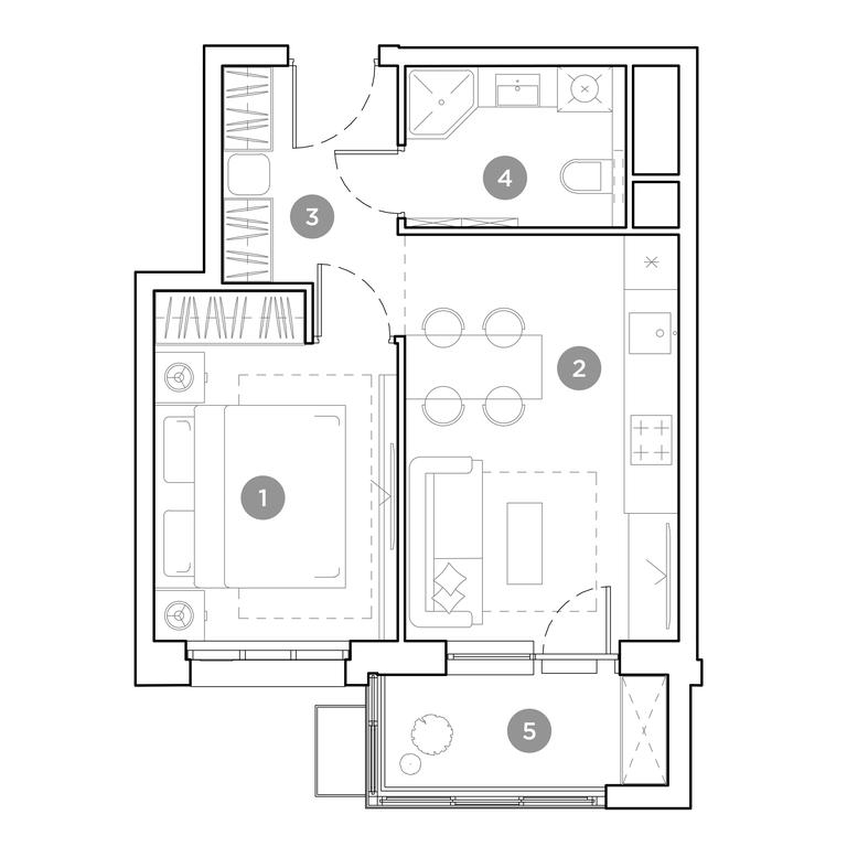 1-BD Apartment Sale, 33.7 sq. m. at Gogol Park, ulitsa Gogolya, 3, Lyubertsy, Moscow Region, Russia #1