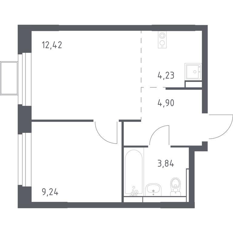 Apartment Sale, 34.63 sq. m. at Novoe Vidnoe, Kalinovka Village, Leninskiy City District, Moscow Region, Russia #1 Apartment Sale, 34.63 sq. m. at Novoe Vidnoe, Kalinovka Village, Leninskiy City District, Moscow Region, Russia #1