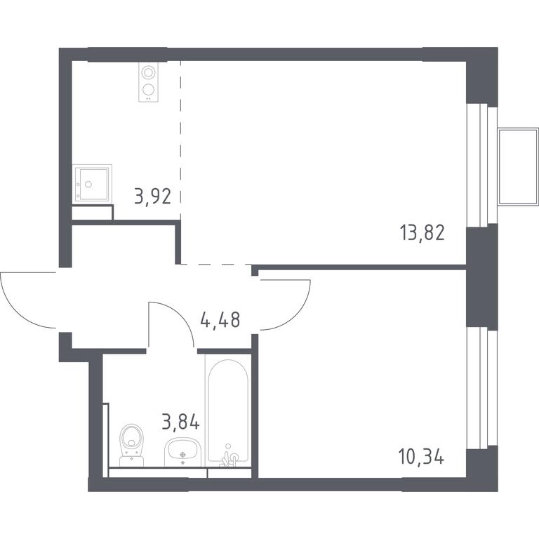 Apartment Sale, 36.4 sq. m. at Novoe Vidnoe, Kalinovka Village, Leninskiy City District, Moscow Region, Russia #1 Apartment Sale, 36.4 sq. m. at Novoe Vidnoe, Kalinovka Village, Leninskiy City District, Moscow Region, Russia #1