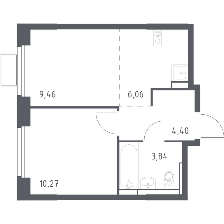 Apartment Sale, 34.03 sq. m. at Novoe Vidnoe, Kalinovka Village, Leninskiy City District, Moscow Region, Russia #1 Apartment Sale, 34.03 sq. m. at Novoe Vidnoe, Kalinovka Village, Leninskiy City District, Moscow Region, Russia #1