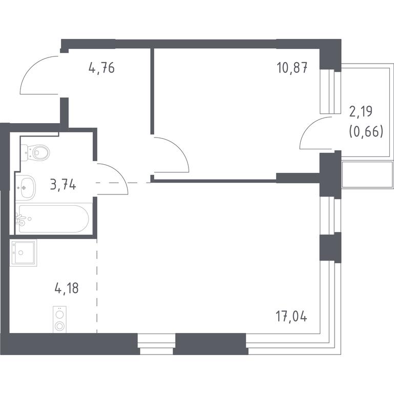 Продажа квартиры, 41,25 м² в ЖК «Новое Видное», деревня Калиновка, Ленинский городской округ, Московская область, Россия #1
