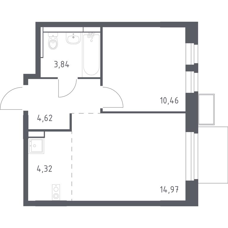 Apartment Sale, 38.21 sq. m. at Novoe Vidnoe, Kalinovka Village, Leninskiy City District, Moscow Region, Russia #1 Apartment Sale, 38.21 sq. m. at Novoe Vidnoe, Kalinovka Village, Leninskiy City District, Moscow Region, Russia #1