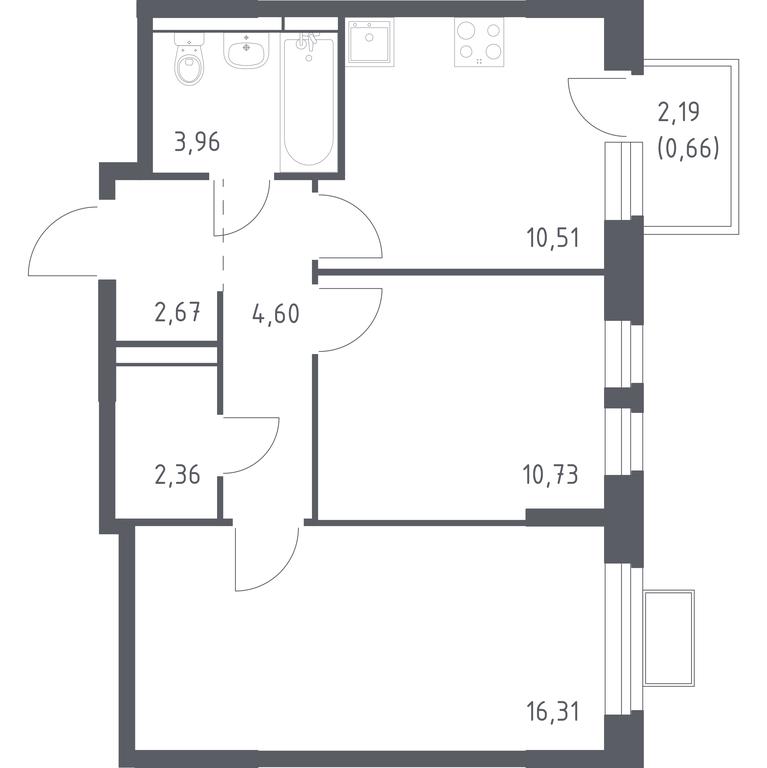 1-BD Apartment Sale, 51.8平方米 at Novoe Vidnoe, Kalinovka Village, Leninskiy City District, Moscow Region, Russia #1 1-BD Apartment Sale, 51.8平方米 at Novoe Vidnoe, Kalinovka Village, Leninskiy City District, Moscow Region, Russia #1