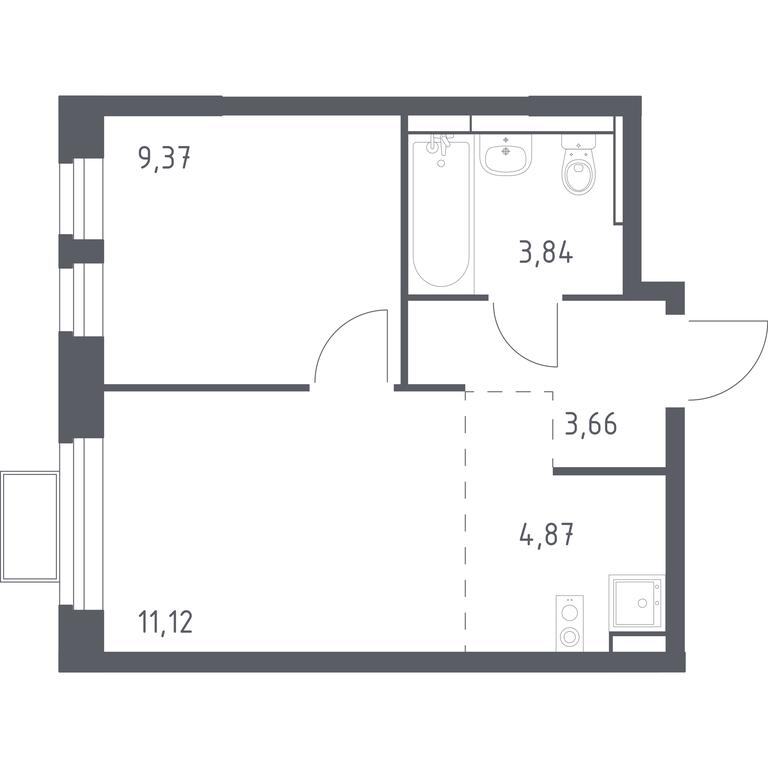 Apartment Sale, 32.86 sq. m. at Novoe Vidnoe, Kalinovka Village, Leninskiy City District, Moscow Region, Russia #1 Apartment Sale, 32.86 sq. m. at Novoe Vidnoe, Kalinovka Village, Leninskiy City District, Moscow Region, Russia #1