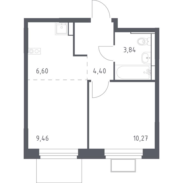 Apartment Sale, 34.57 sq. m. at Novoe Vidnoe, Kalinovka Village, Leninskiy City District, Moscow Region, Russia #1 Apartment Sale, 34.57 sq. m. at Novoe Vidnoe, Kalinovka Village, Leninskiy City District, Moscow Region, Russia #1