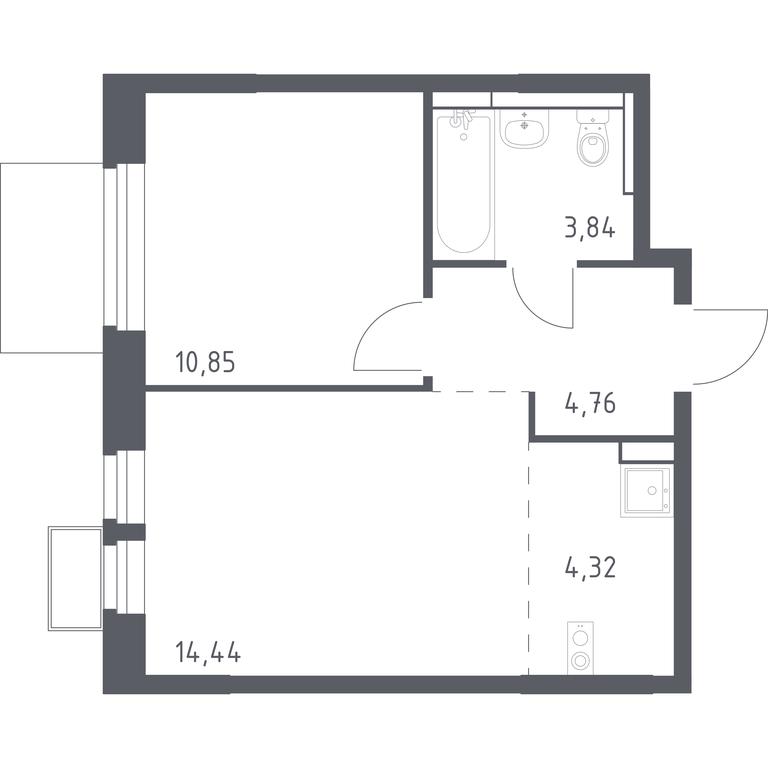 Apartment Sale, 38.21 sq. m. at Novoe Vidnoe, Kalinovka Village, Leninskiy City District, Moscow Region, Russia #1 Apartment Sale, 38.21 sq. m. at Novoe Vidnoe, Kalinovka Village, Leninskiy City District, Moscow Region, Russia #1
