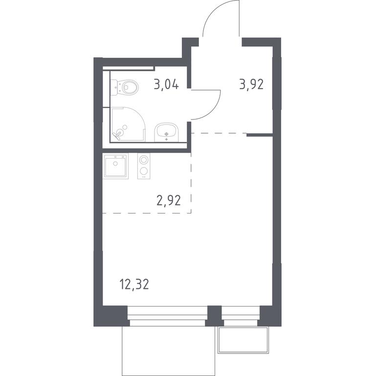 Apartment Sale, 22.2平方米 at Novoe Vidnoe, Kalinovka Village, Leninskiy City District, Moscow Region, Russia #1 Apartment Sale, 22.2平方米 at Novoe Vidnoe, Kalinovka Village, Leninskiy City District, Moscow Region, Russia #1
