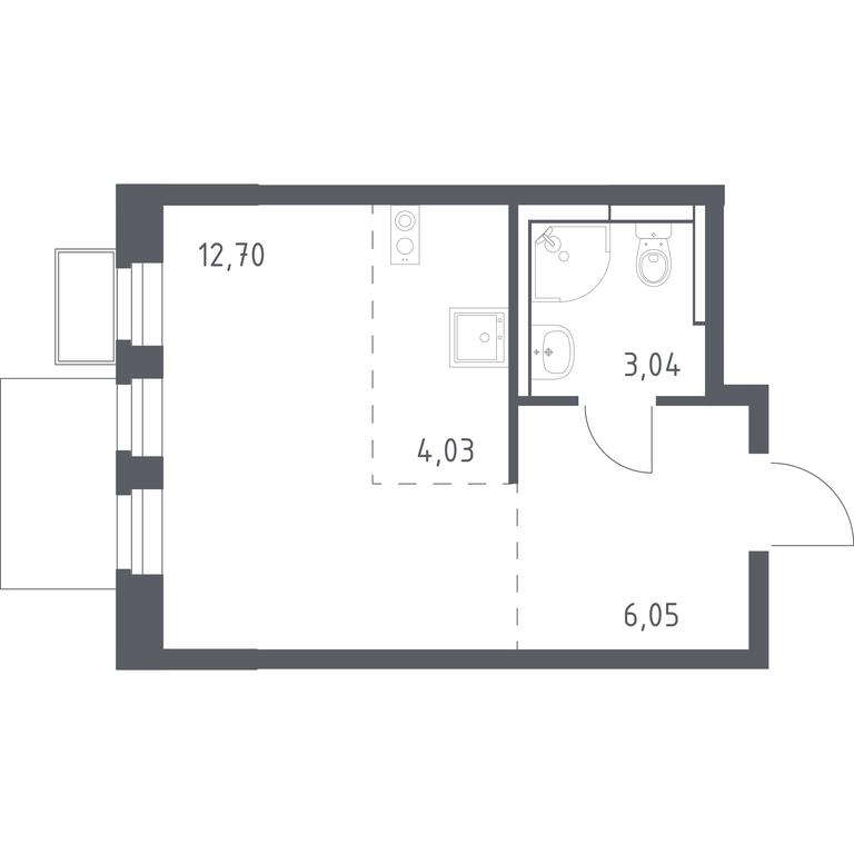 Apartment Sale, 25.82 sq. m. at Novoe Vidnoe, Kalinovka Village, Leninskiy City District, Moscow Region, Russia #1 Apartment Sale, 25.82 sq. m. at Novoe Vidnoe, Kalinovka Village, Leninskiy City District, Moscow Region, Russia #1