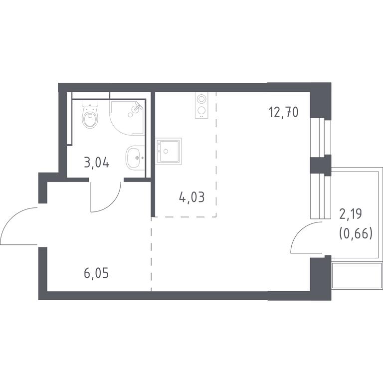 Apartment Sale, 26.48平方米 at Novoe Vidnoe, Kalinovka Village, Leninskiy City District, Moscow Region, Russia #1 Apartment Sale, 26.48平方米 at Novoe Vidnoe, Kalinovka Village, Leninskiy City District, Moscow Region, Russia #1