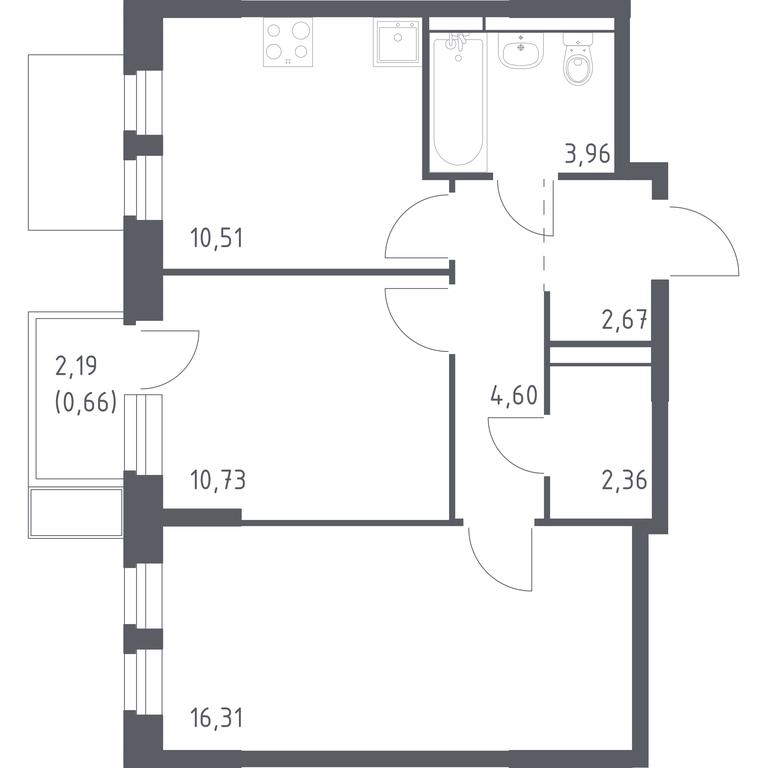 1-BD Apartment Sale, 51.8 sq. m. at Novoe Vidnoe, Kalinovka Village, Leninskiy City District, Moscow Region, Russia #1 1-BD Apartment Sale, 51.8 sq. m. at Novoe Vidnoe, Kalinovka Village, Leninskiy City District, Moscow Region, Russia #1