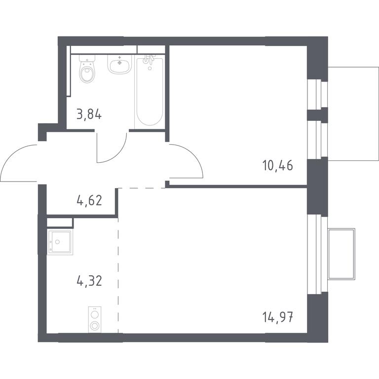 Apartment Sale, 38.21 sq. m. at Novoe Vidnoe, Kalinovka Village, Leninskiy City District, Moscow Region, Russia #1 Apartment Sale, 38.21 sq. m. at Novoe Vidnoe, Kalinovka Village, Leninskiy City District, Moscow Region, Russia #1