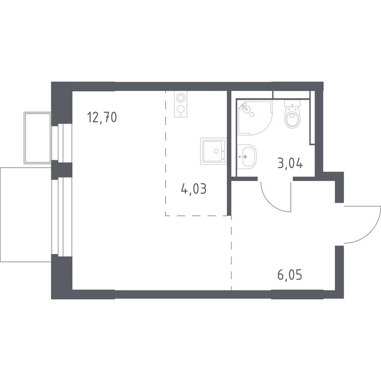 Apartment Sale, 25.82 sq. m. at Novoe Vidnoe, Kalinovka Village, Leninskiy City District, Moscow Region, Russia #1 Apartment Sale, 25.82 sq. m. at Novoe Vidnoe, Kalinovka Village, Leninskiy City District, Moscow Region, Russia #1