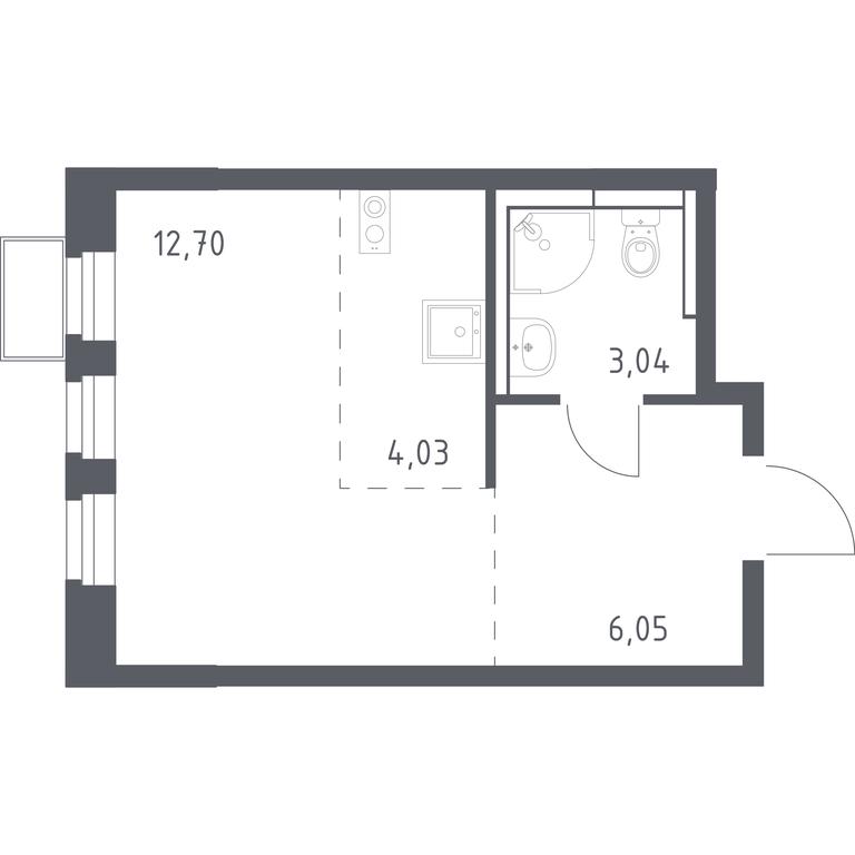 Apartment Sale, 25.82平方米 at Novoe Vidnoe, Kalinovka Village, Leninskiy City District, Moscow Region, Russia #1 Apartment Sale, 25.82平方米 at Novoe Vidnoe, Kalinovka Village, Leninskiy City District, Moscow Region, Russia #1