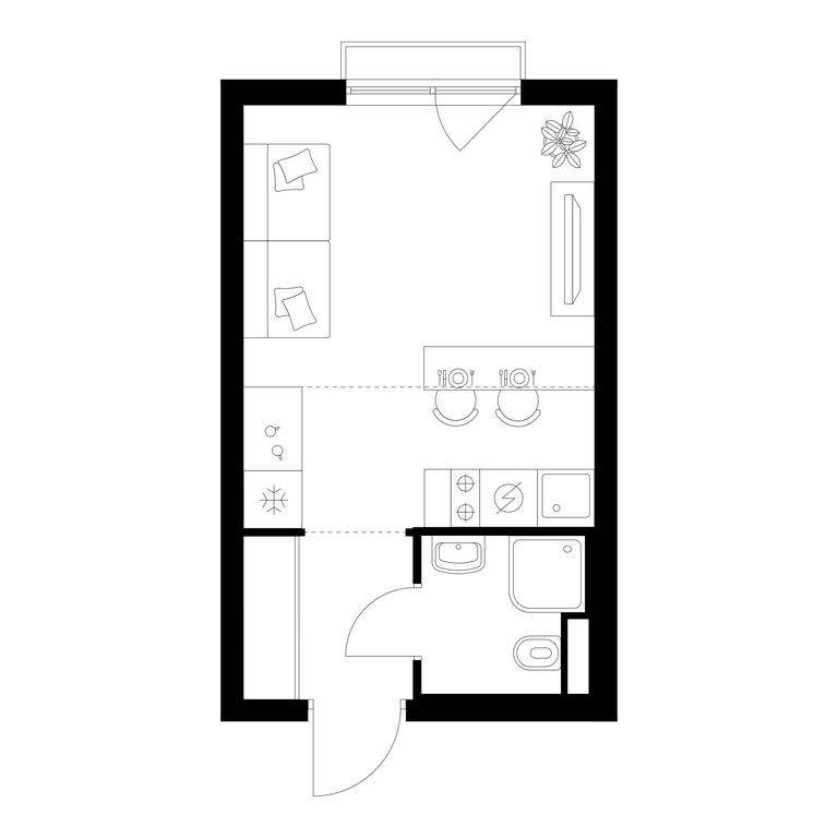 Apartment Sale, 22平方米 at Ilinskie Luga, Zapovednaya Street, 1, posyolok Ilyinskoye-Usovo, Krasnogorsk City District, Moscow Region, Russia #1