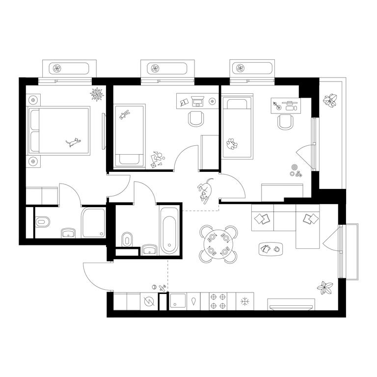 3-BD Apartment Sale, 65.4平方米 at Salarevo Park, Salaryevskaya Street, 8к1, Moskovskiy Settlement, Moscow, Russia #1 3-BD Apartment Sale, 65.4平方米 at Salarevo Park, Salaryevskaya Street, 8к1, Moskovskiy Settlement, Moscow, Russia #1