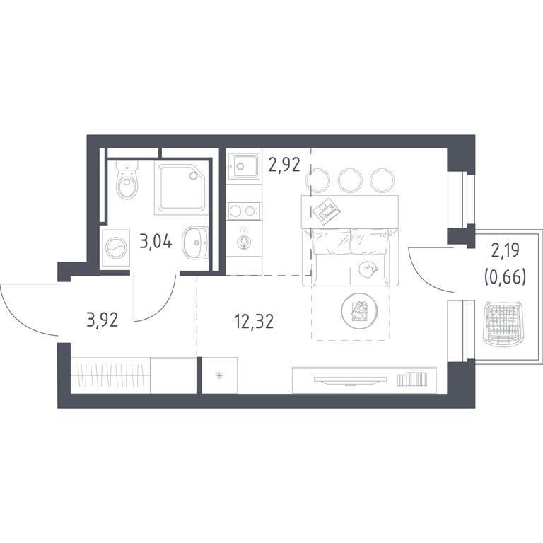 Apartment Sale, 22.86平方米 at Novoe Vidnoe, Kalinovka Village, Leninskiy City District, Moscow Region, Russia #1 Apartment Sale, 22.86平方米 at Novoe Vidnoe, Kalinovka Village, Leninskiy City District, Moscow Region, Russia #1