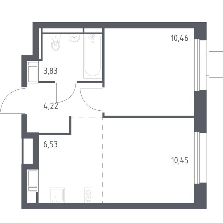 Apartment Sale, 34.9平方米 at Tomilino Park, 1-y kvartal, posyolok Zhilino-1, Lubertsy City District, Moscow Region, Russia #1 Apartment Sale, 34.9平方米 at Tomilino Park, 1-y kvartal, posyolok Zhilino-1, Lubertsy City District, Moscow Region, Russia #1