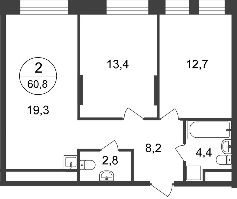 Продажа 2-комн. квартиры, 60,8 м² в ЖК «Первый Московский», улица Бианки, 1, Московский, Москва, Россия #1 Продажа 2-комн. квартиры, 60,8 м² в ЖК «Первый Московский», улица Бианки, 1, Московский, Москва, Россия #1