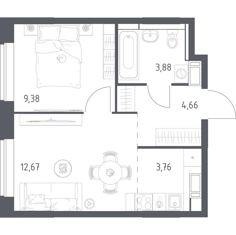 Apartment Sale, 34 sq. m. at Pribrezhnyi Park, Pribrezhniy Park Residential Complex, Village of Yam, Domodedovo City District, Moscow Region, Russia #1 Apartment Sale, 34 sq. m. at Pribrezhnyi Park, Pribrezhniy Park Residential Complex, Village of Yam, Domodedovo City District, Moscow Region, Russia #1