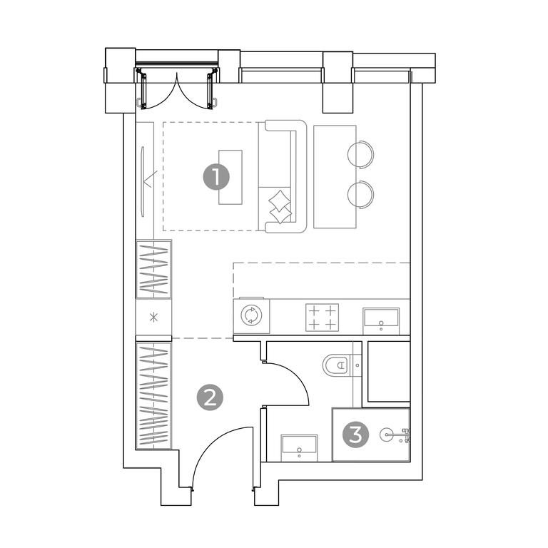 Apartment Sale, 27.3 sq. m. at Emotion, 2nd Silikatny Drive, 8, Moscow, Russia #2
