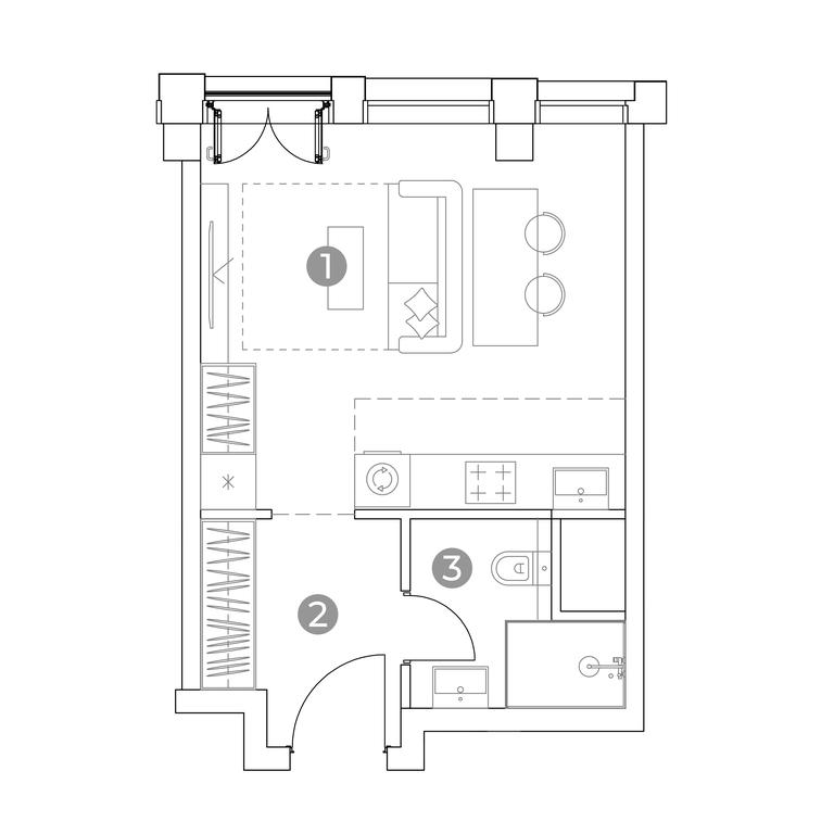 Apartment Sale, 28 sq. m. at Emotion, 2nd Silikatny Drive, 8, Moscow, Russia #1
