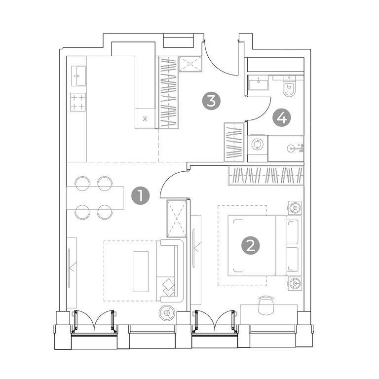 1-BD Apartment Sale, 55.4 sq. m. at Emotion, 2nd Silikatny Drive, 8, Moscow, Russia #1 1-BD Apartment Sale, 55.4 sq. m. at Emotion, 2nd Silikatny Drive, 8, Moscow, Russia #1